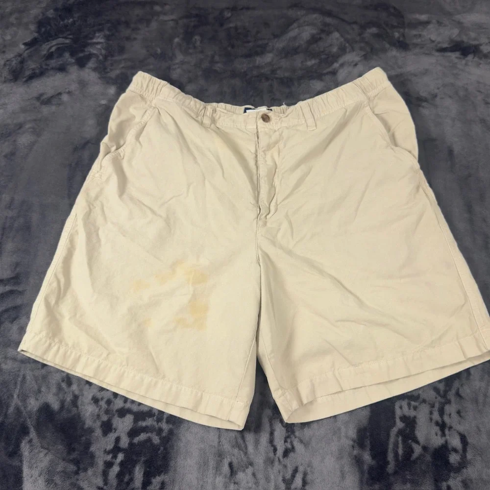 Guess Jeans Shorts Mens 34 Stone Beige Vintage Cotton Elastic Waist 63966B44
